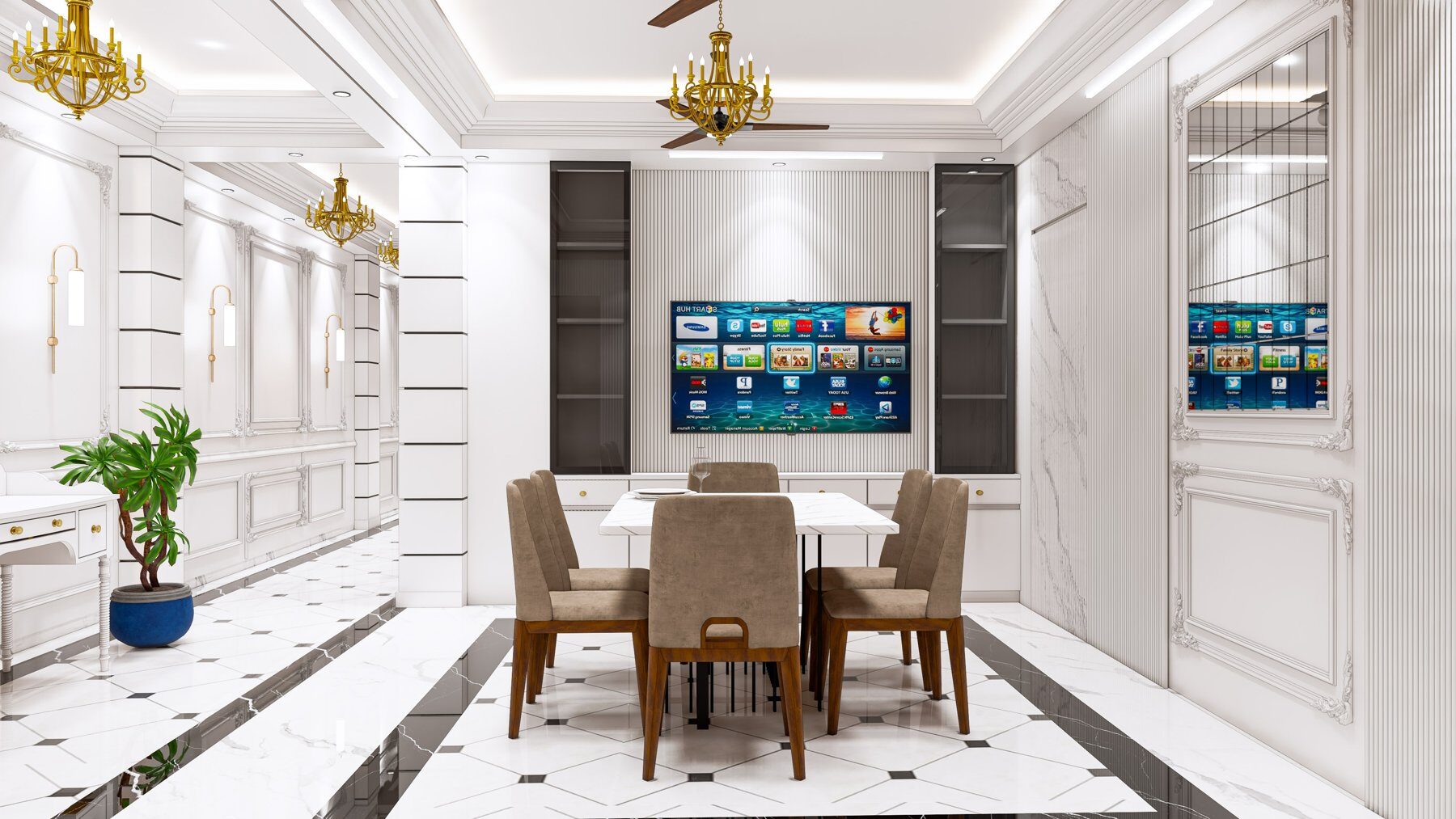 Luv Seth Lobby — Independent House interior in Punjab by Interior Home Expert